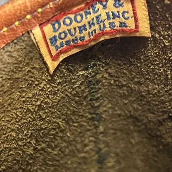 VTG Dooney & Bourke All Weather Leather Norwalk Satchel Bag Brass Hardware USA - Picture 14 of 16